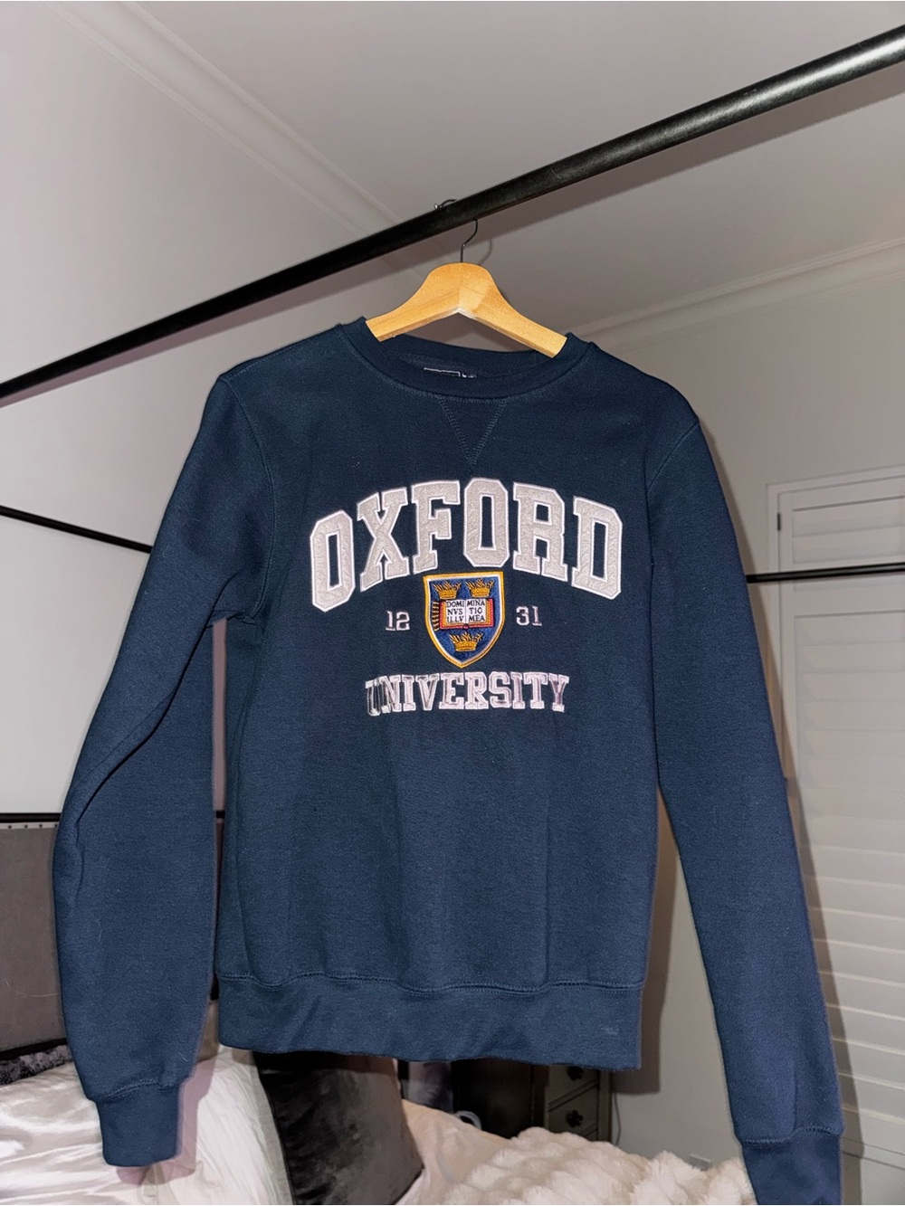 Oxford University Navy Logo Crewneck Sweatshirt